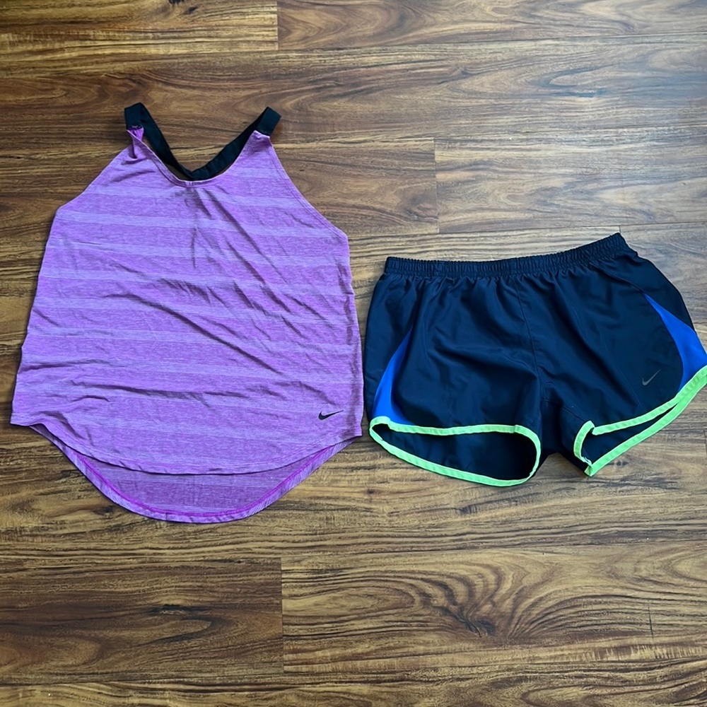 Nike Bundle! Size Medium Tank and Tempo running shorts!
